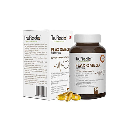 Truradix Flax Omega Nutrition Soft Gels TrueCure