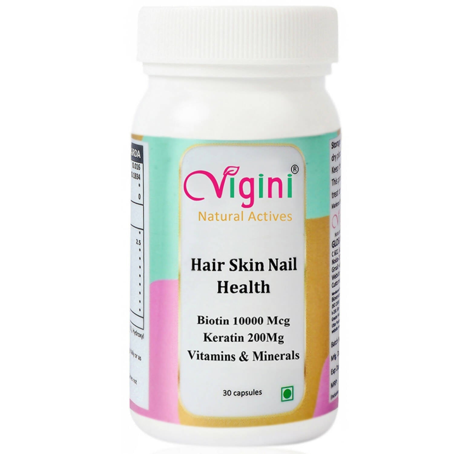 Vigini Natural Active Hair Skin Nail Health Capsules for Men Women TrueCure