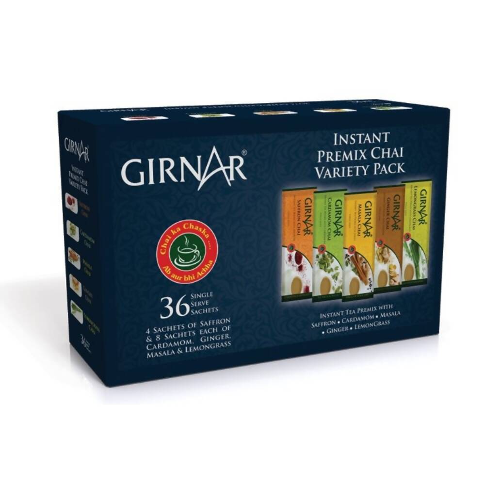 Girnar Instant Premix Chai - Variety Pack -  USA 