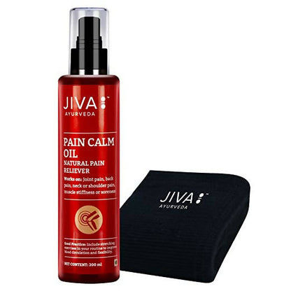 Jiva Ayurveda Pain Calm Oil & Knee Cap Combo 