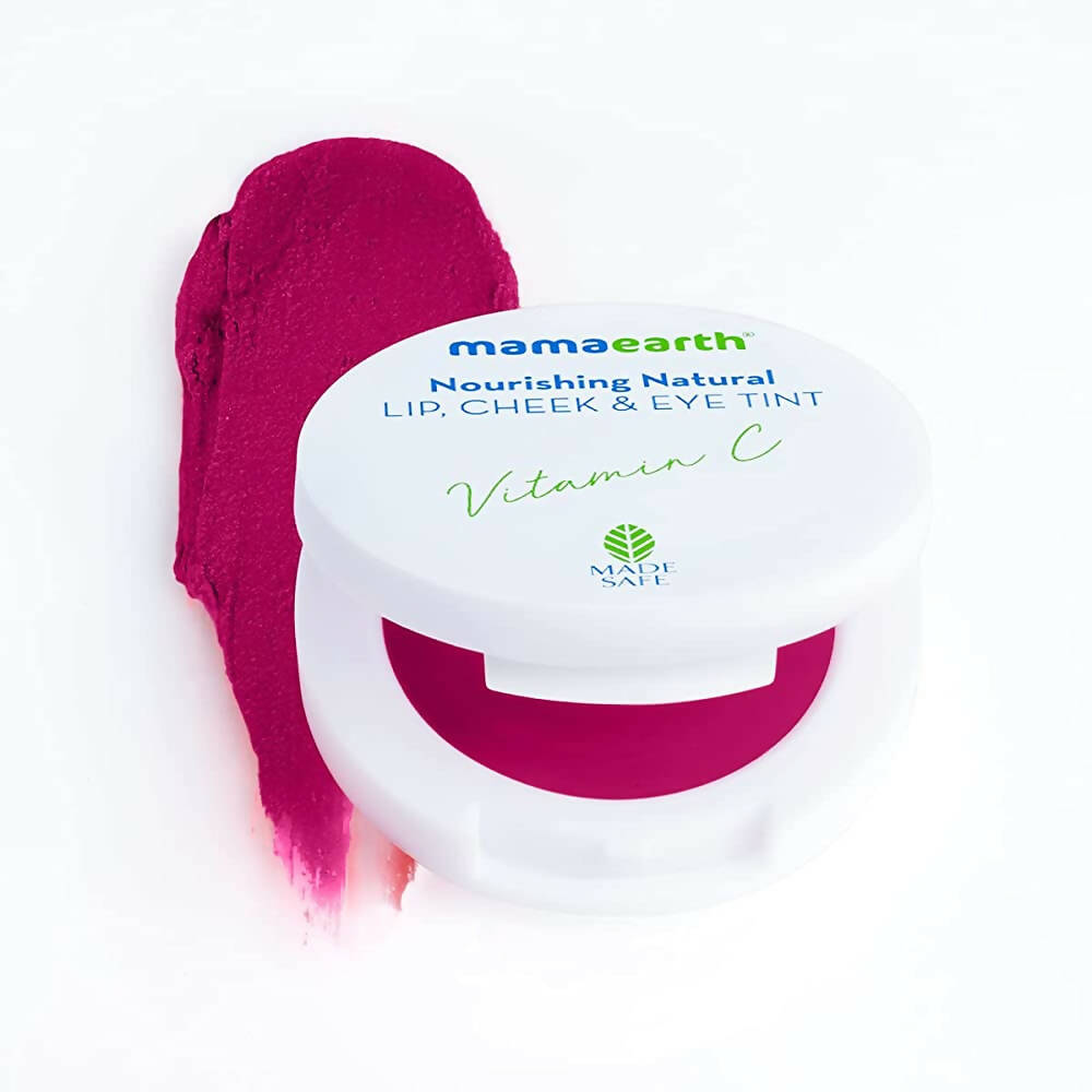 Mamaearth Nourishing Natural Lip Cheek & Eye Tint with Vitamin C & Rose