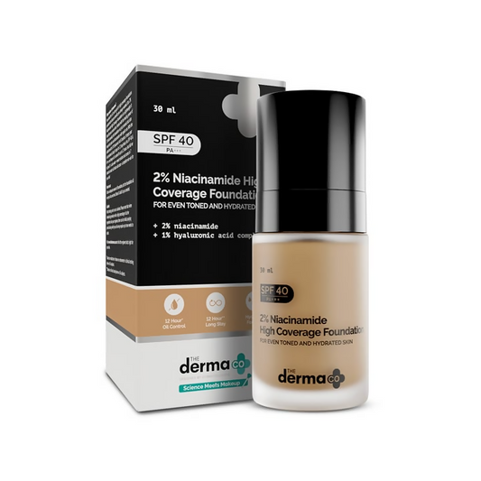 The Derma Co 2% Niacinamide High Coverage Foundation-04 Caramel 