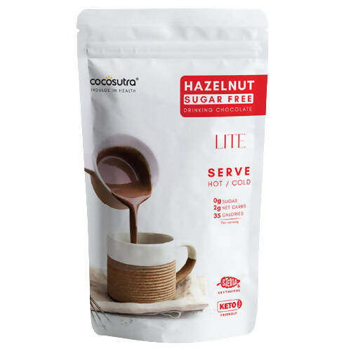 Cocosutra Lite Hazelnut Sugar Free Drinking Chocolate Mix TrueCure