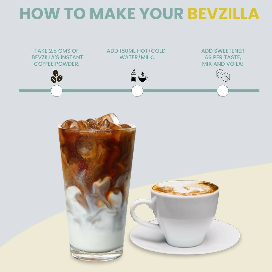 Bevzilla Instant Coffee Powder (Turkish Hazelnut Flavour)