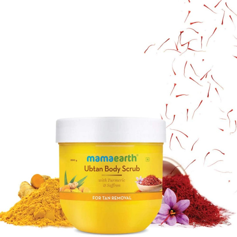 Mamaearth Ubtan Body Scrub with Turmeric & Saffron for Tan Removal