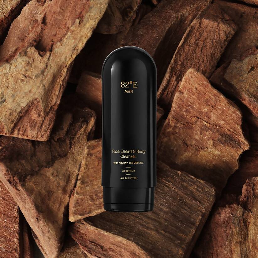 82E By Deepika Padukone Face, Beard and Body Cleanser - Woody Oud