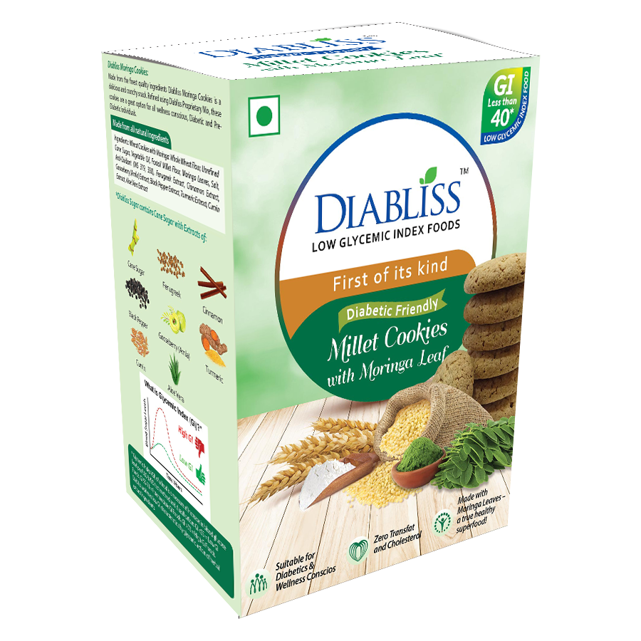 Diabliss Diabetic Friendly Millet Cookies With Moringa Leaf - BUDNE