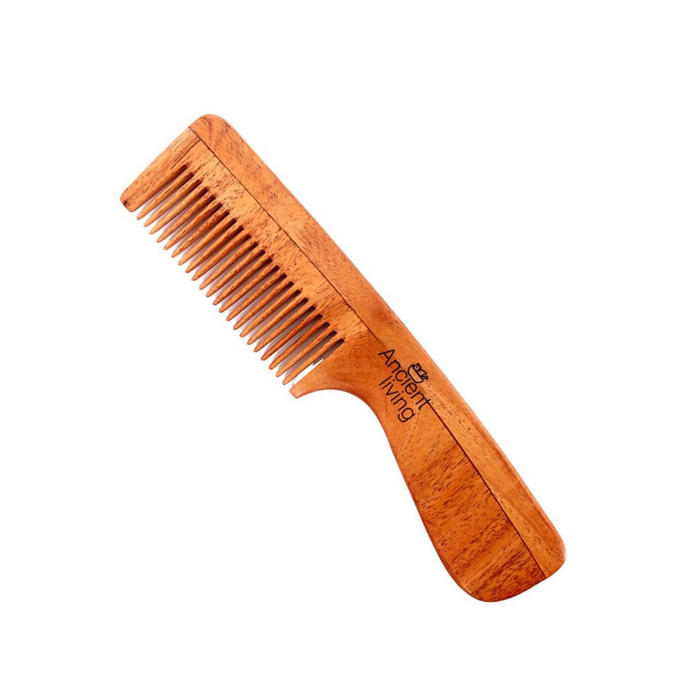 Ancient Living Neem Wood Comb With Handle TrueCure