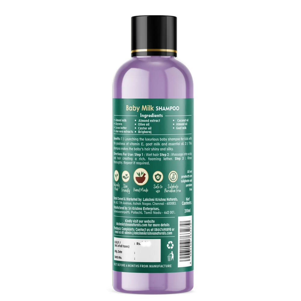 Lakshmi Krishna Naturals Baby Milk Shampoo