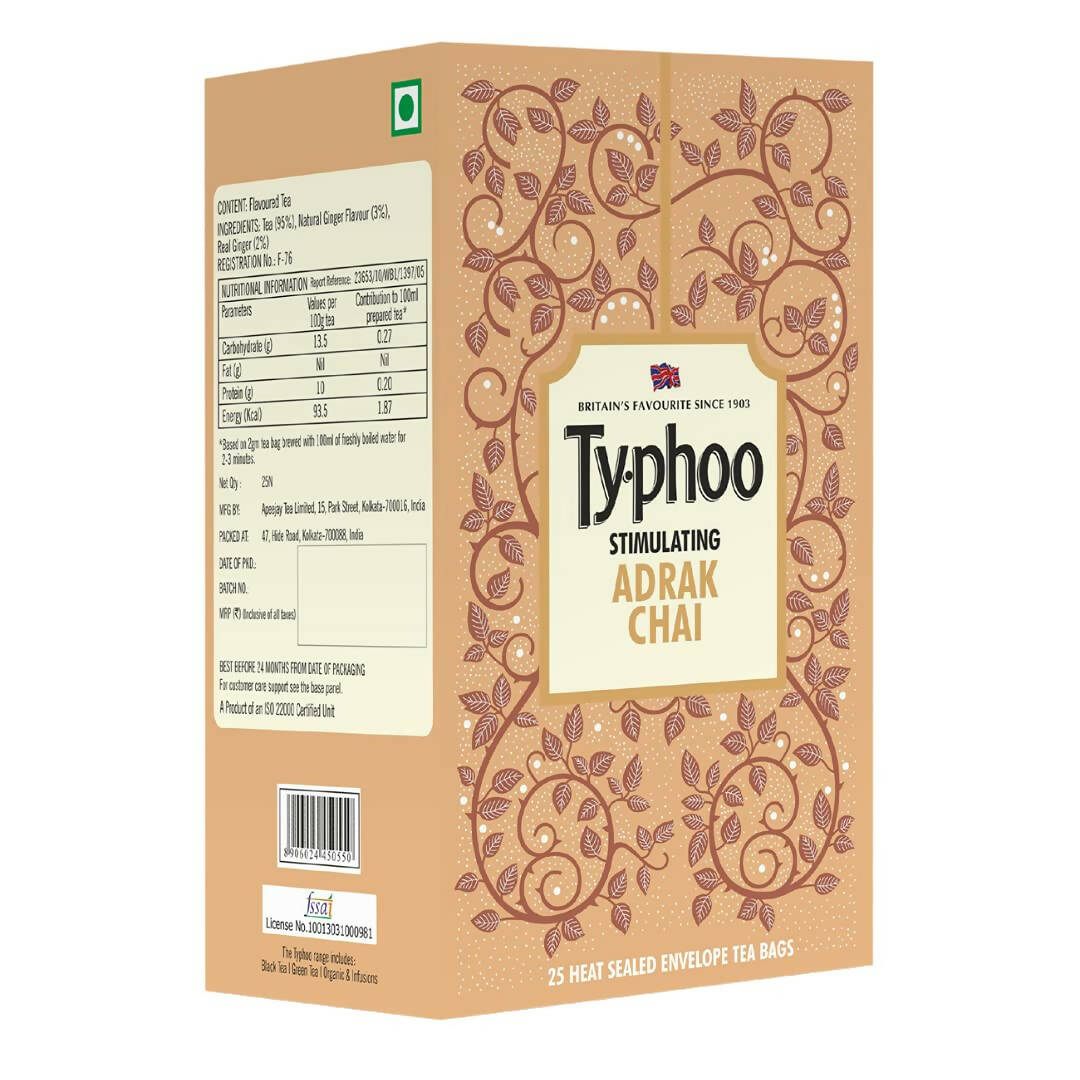 Typhoo Stimulating Adrak Chai Tea Bags   