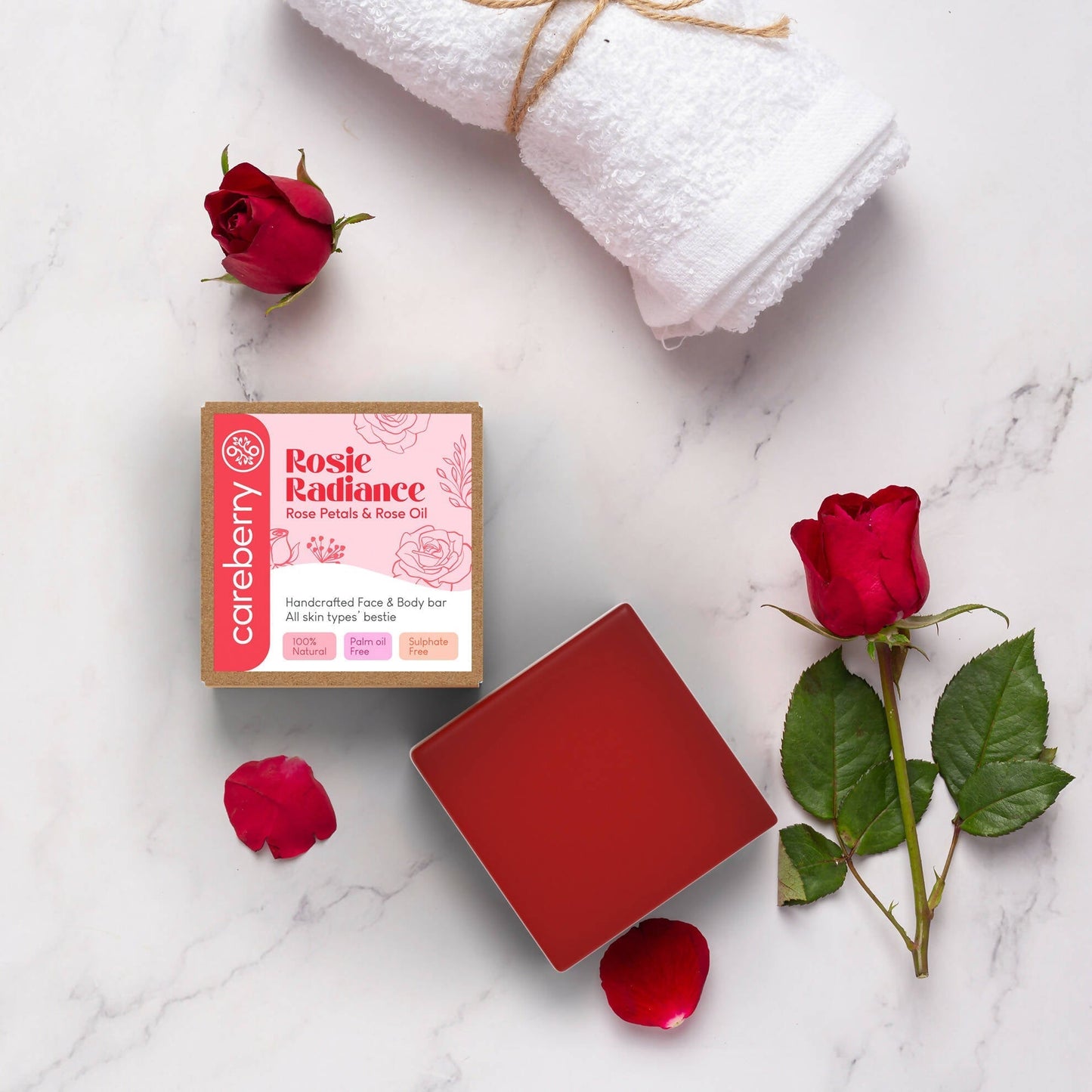 Careberry Rosy Radiance Handcrafted Face & Body Bar