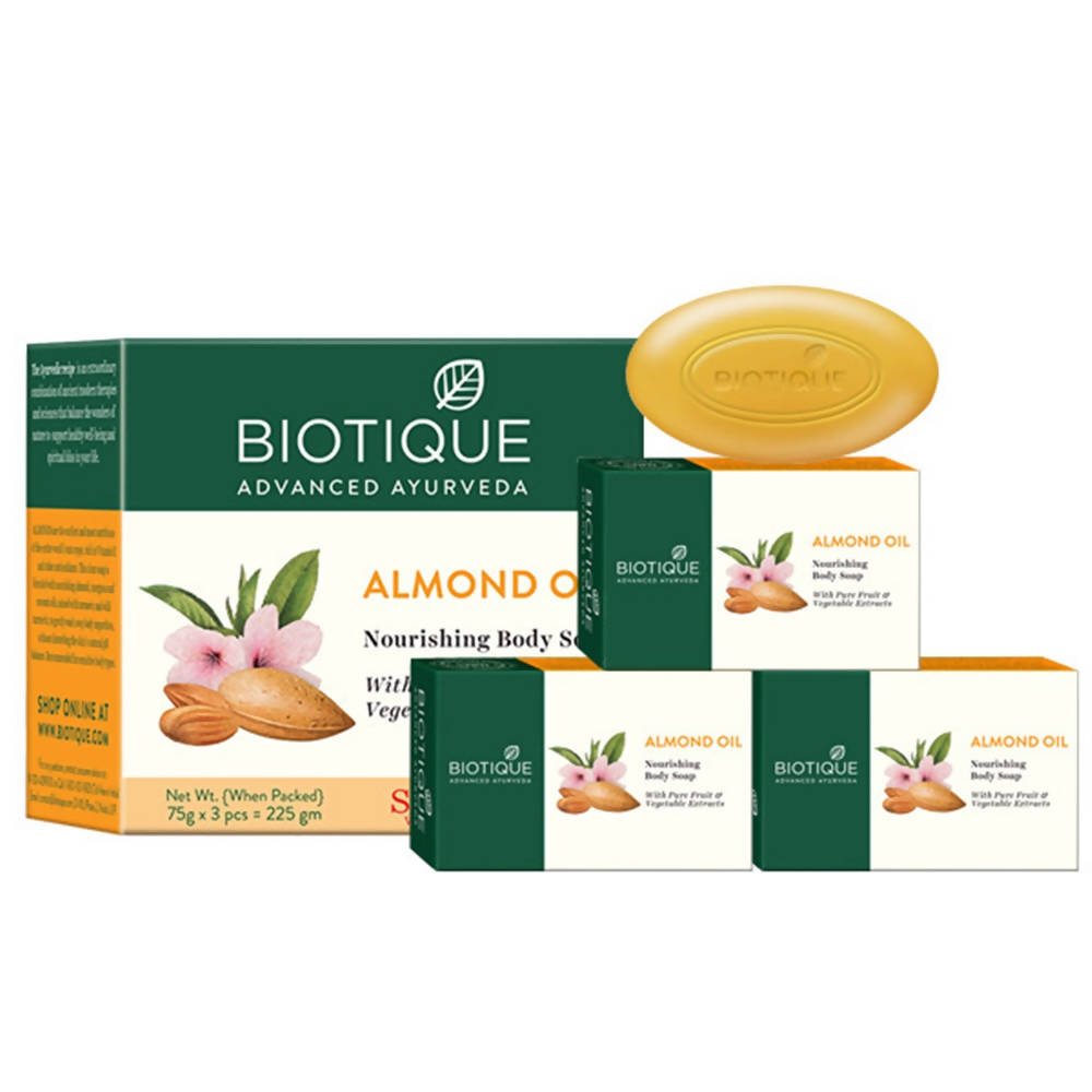 Biotique Advanced Ayurveda Bio Almond Oil Nourishing Body Soap TrueCure