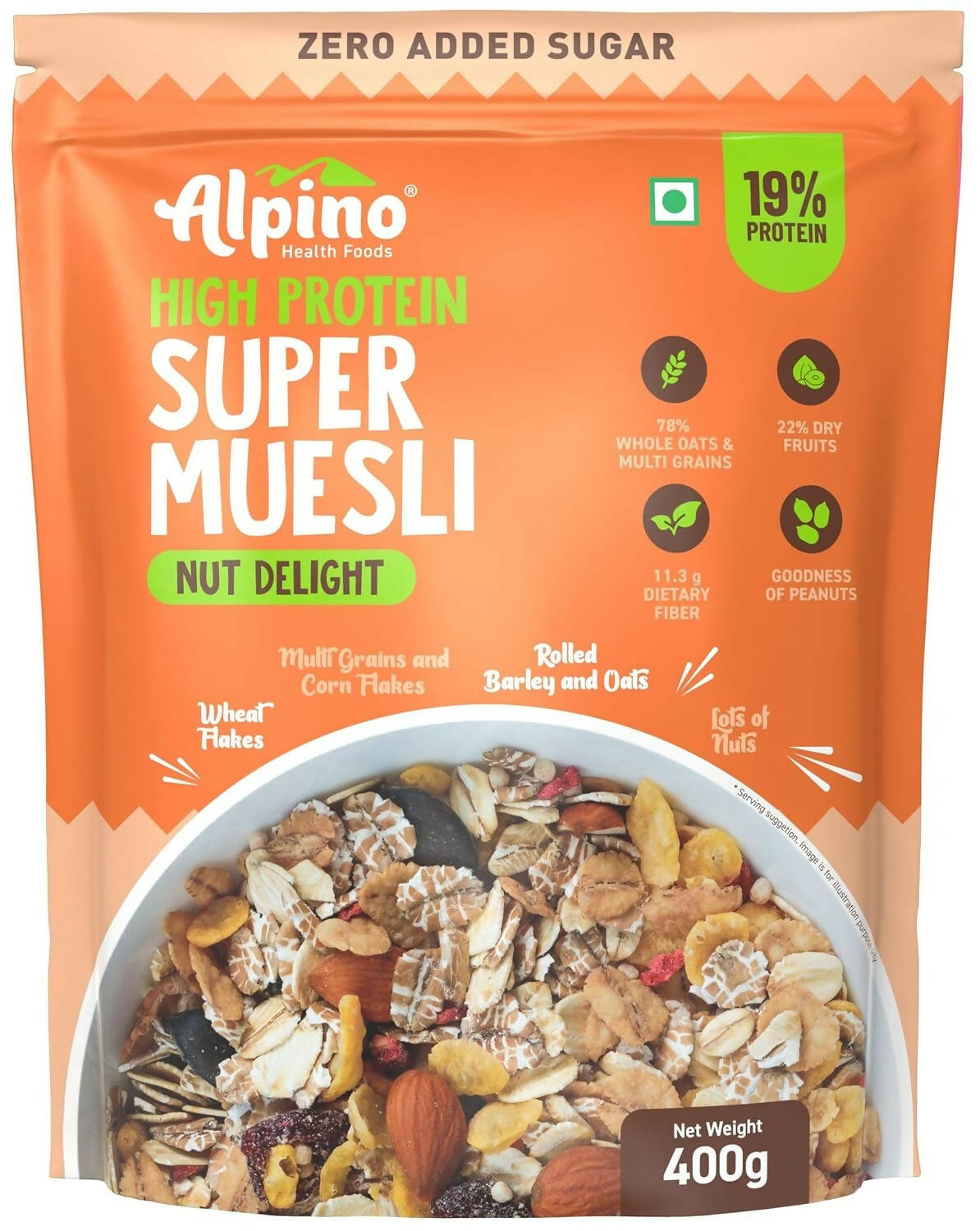 Alpino High Protein Super Muesli Nut Delight TrueCure