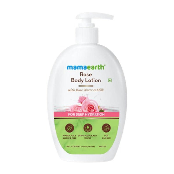 Mamaearth Rose Body Lotion with Rose Water and Milk For Deep Hydration