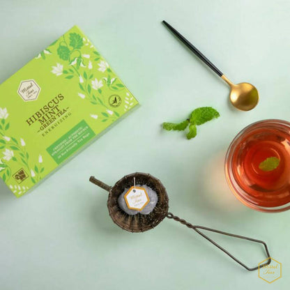 Mittal Teas Hibiscus Mint Green Tea - Eco Friendly Bags