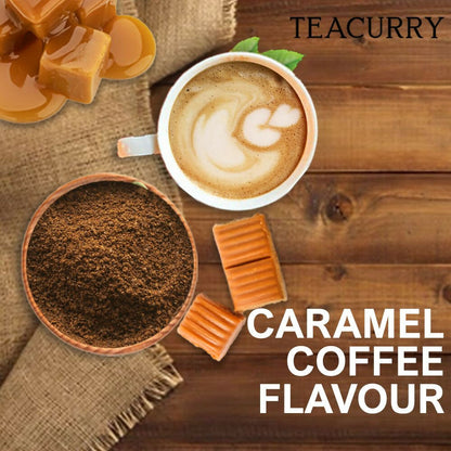 Teacurry Caramel Instant Coffee Powder - Arabica Freeze Dried Coffee for Instant Hot & Cold Coffee