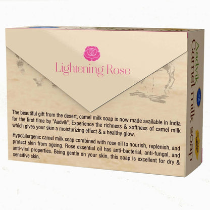 Aadvik Camel Milk Soap With Rose Essential Oil