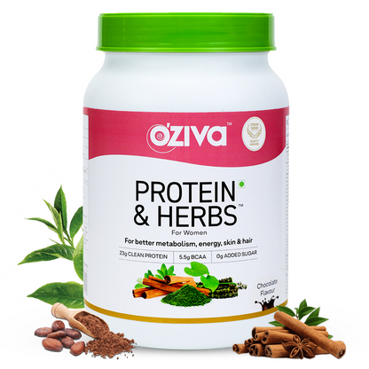 OZiva Protein Herbs For Women chocolate 31 serving