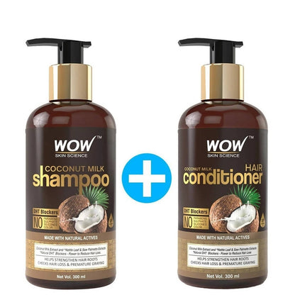 Wow Skin Science Coconut Milk Shampoo & Hair Conditioner TrueCure