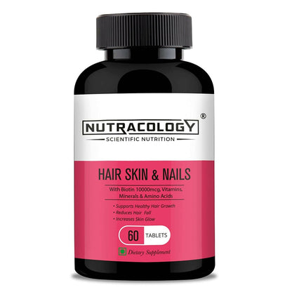 Nutracology Hair Skin & Nails For Hair Growth, Glowing Skin & Strong Nails Tablets TrueCure