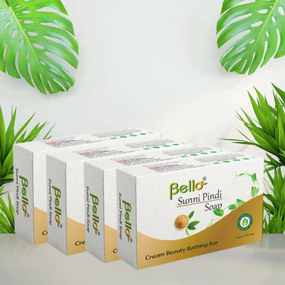 Bello Herbals Sunnipindi Soap | Cream Beauty Bathing Bar