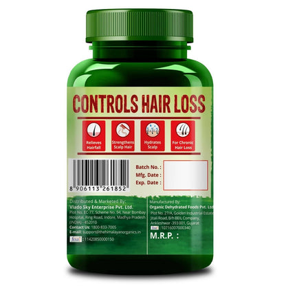 Himalayan Organics Plant Based Hair-Skin Vitamin Biotin + DHT Blocker Veg Capsules