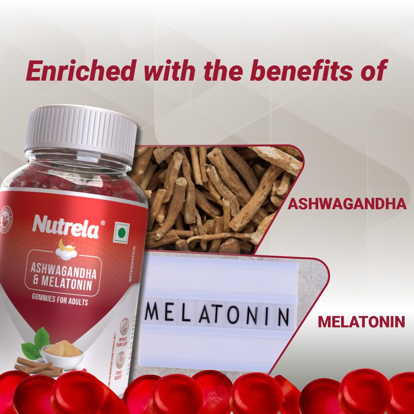 Patanjali Nutrela Ashwagandha & Melatonin Gummies