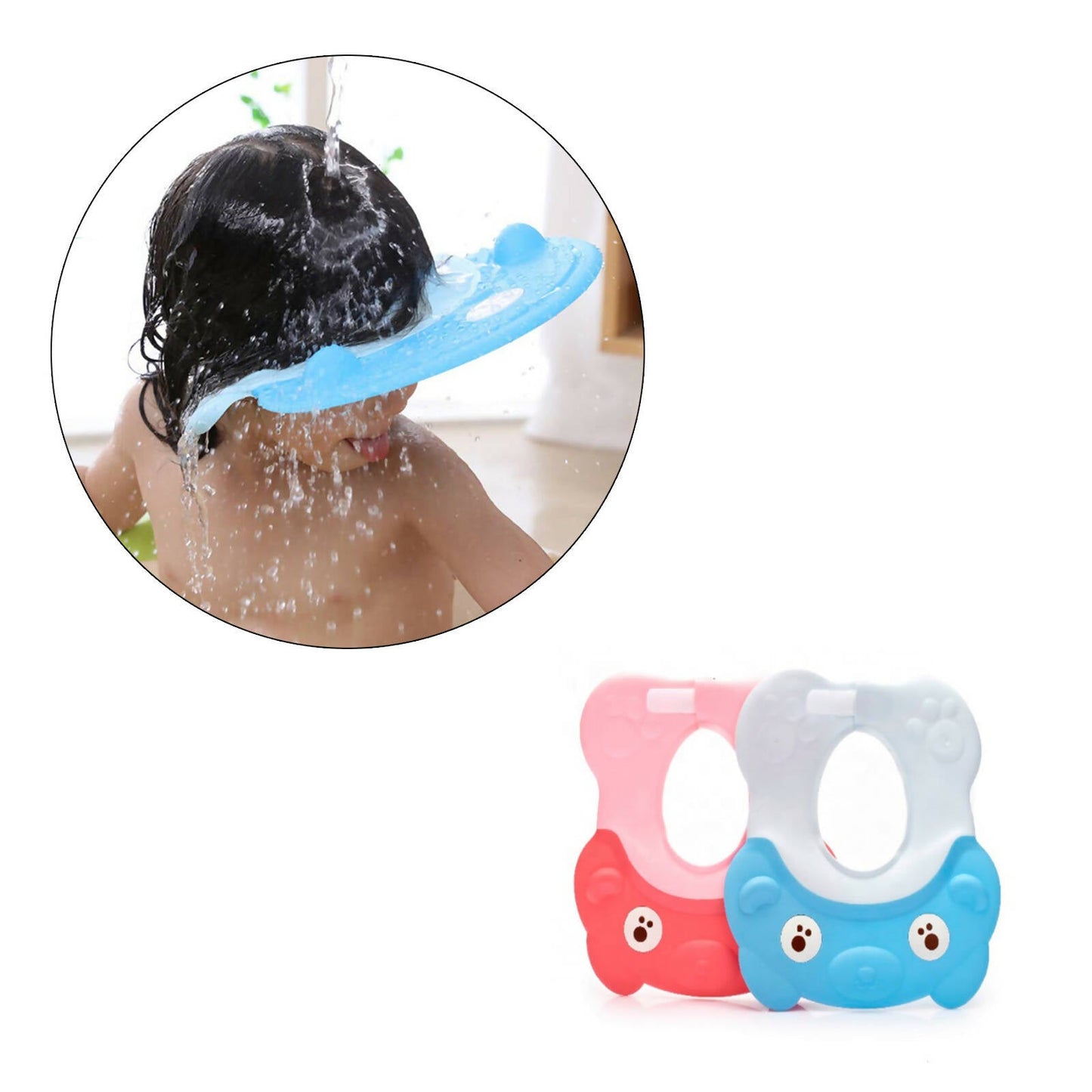 Safe-O-Kid Shampoo Shower cap for kids set of 2pcs- Blue Colour