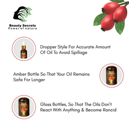 Beauty Secrets Certified Organic Rosehip Oil for Face and Body