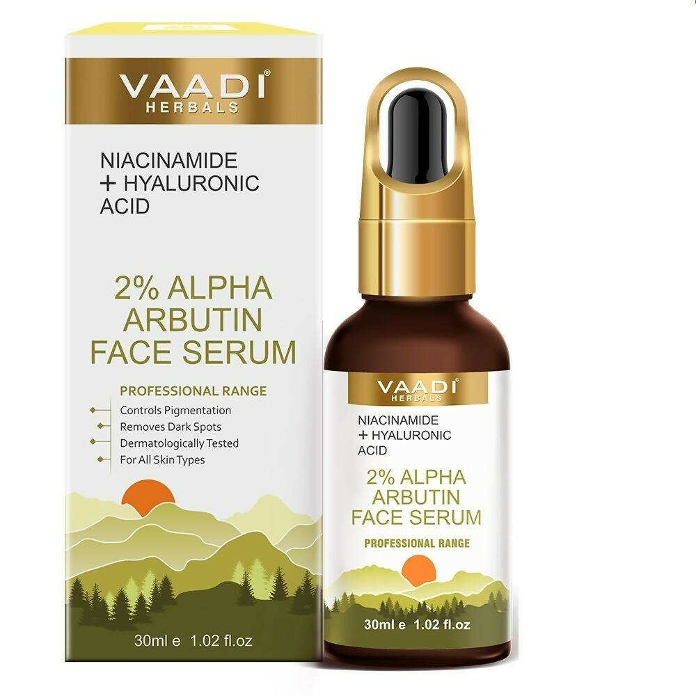 Vaadi Herbals 2% Alpha Arbutin Face Serum With Niacinamide & Hyaluronic Acid 