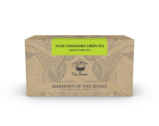 Tea Sense Tulsi Chamomile Green Tea Bags Box 