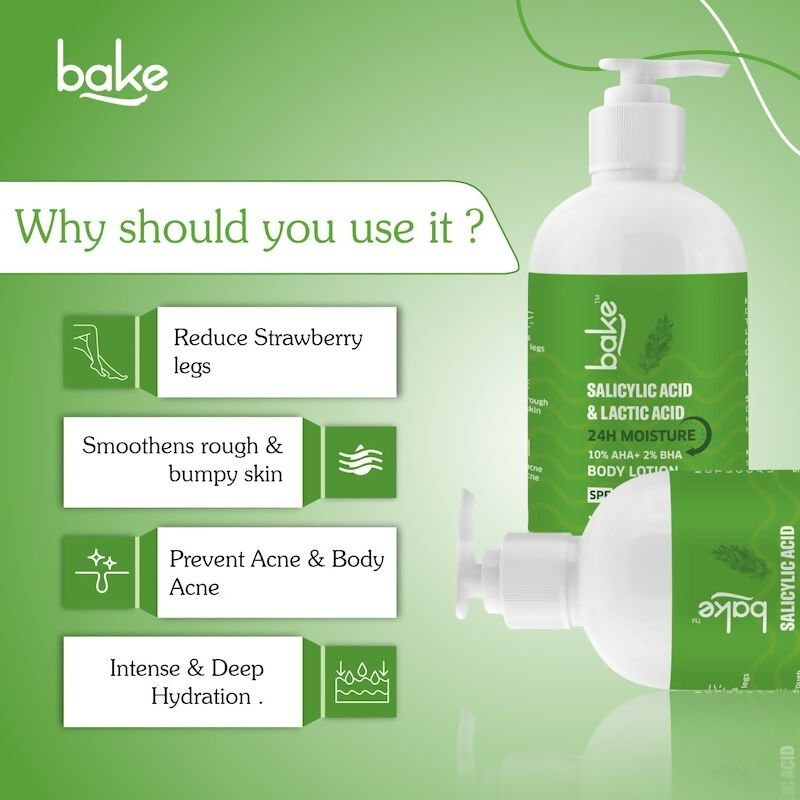 Bake 10% AHA + 2% BHA Body Lotion SPF 30