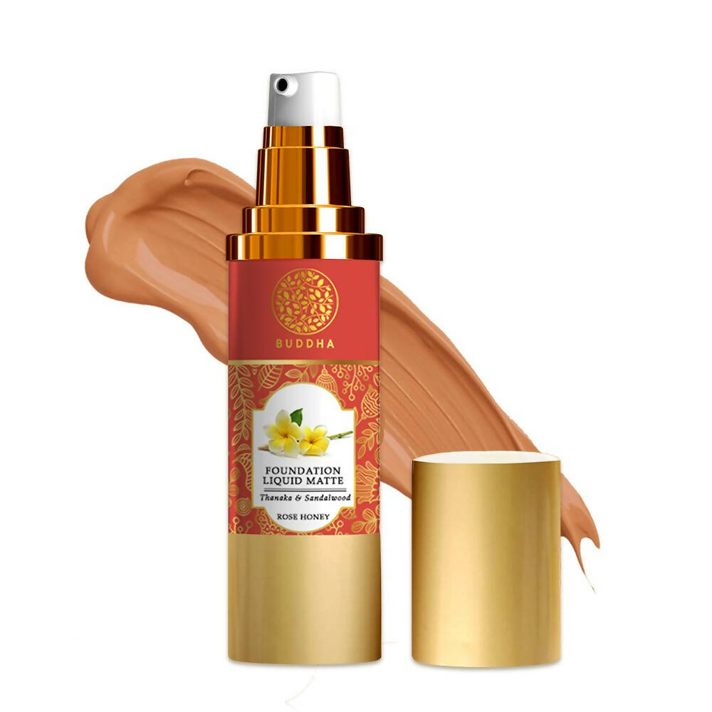 Buddha Natural Liquid Foundation Matte Rose Honey TrueCure