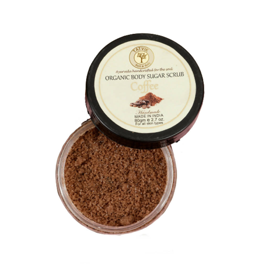 Tatvik Ayurveda Organic Body Sugar Scrub Coffee TrueCure