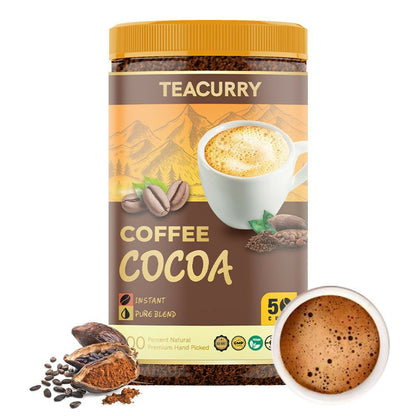 Teacurry Cocoa Instant Coffee Powder - Arabica Freeze Dried Coffee for Instant Hot & Cold Coffee