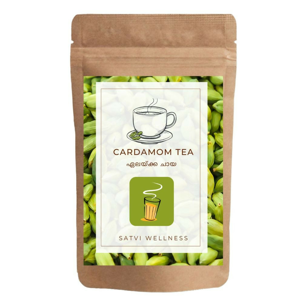 Satvi Wellness Cardamom Tea | Elachi tea | Natural Cardamon with Black Tea TrueCure