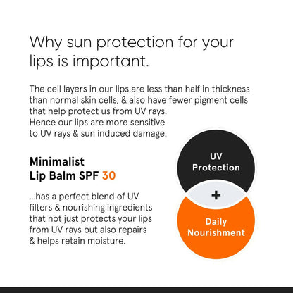 Minimalist SPF 30 Lip Balm For Protection & Nourishment