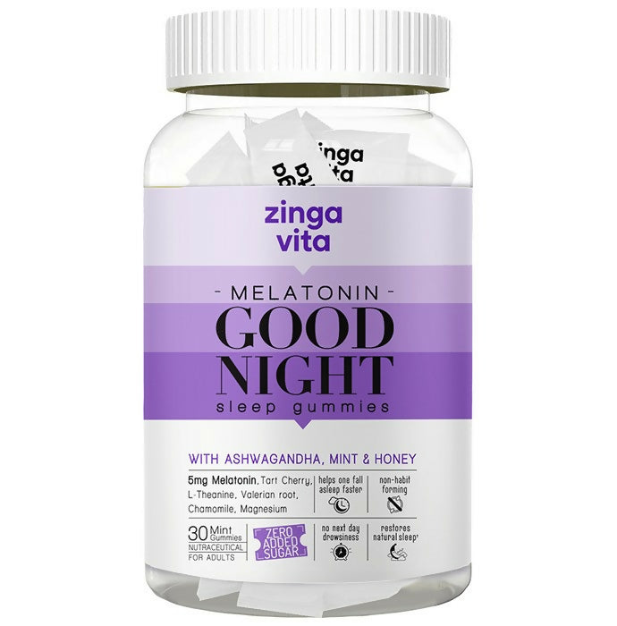 Zingavita Melatonin 5mg Good Night Sleep Gummies TrueCure