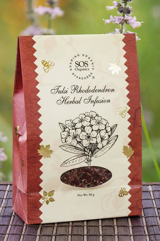 SOS Organics Tulsi Rhododendron Herbal Infusion