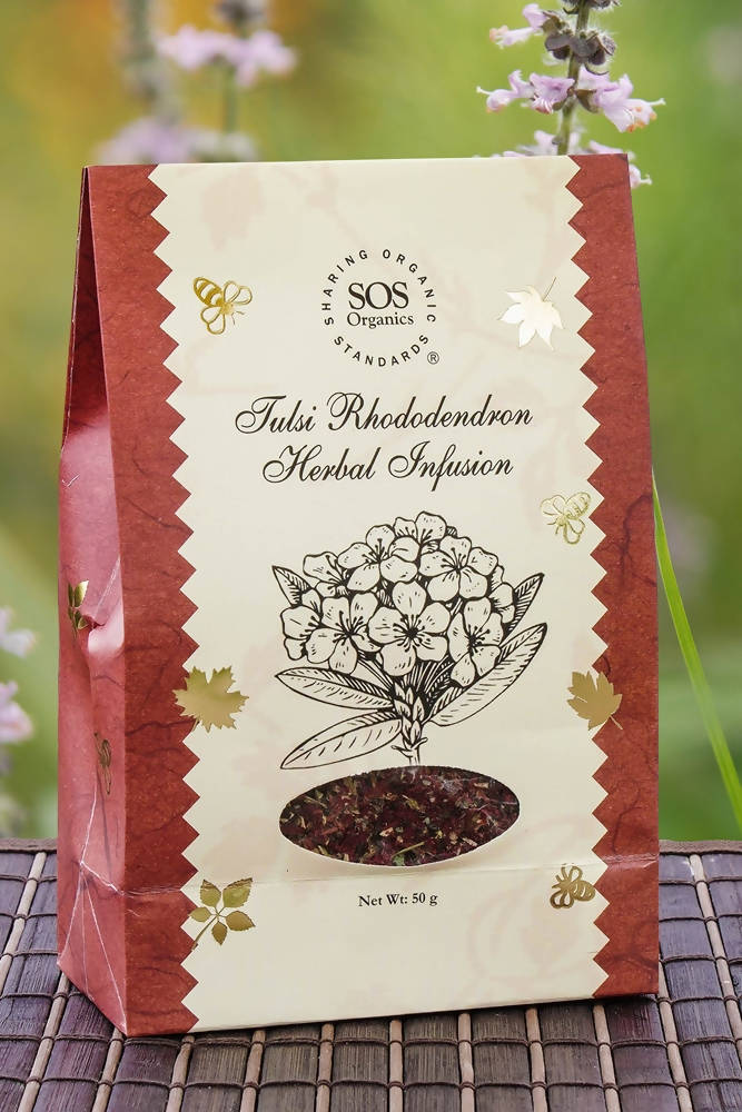 SOS Organics Tulsi Rhododendron Herbal Infusion -  USA 