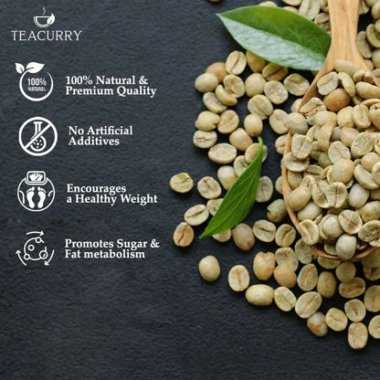 Teacurry Arabica Green Coffee Bean (Raw Whole Beans, 100% Arabica, Unroasted)