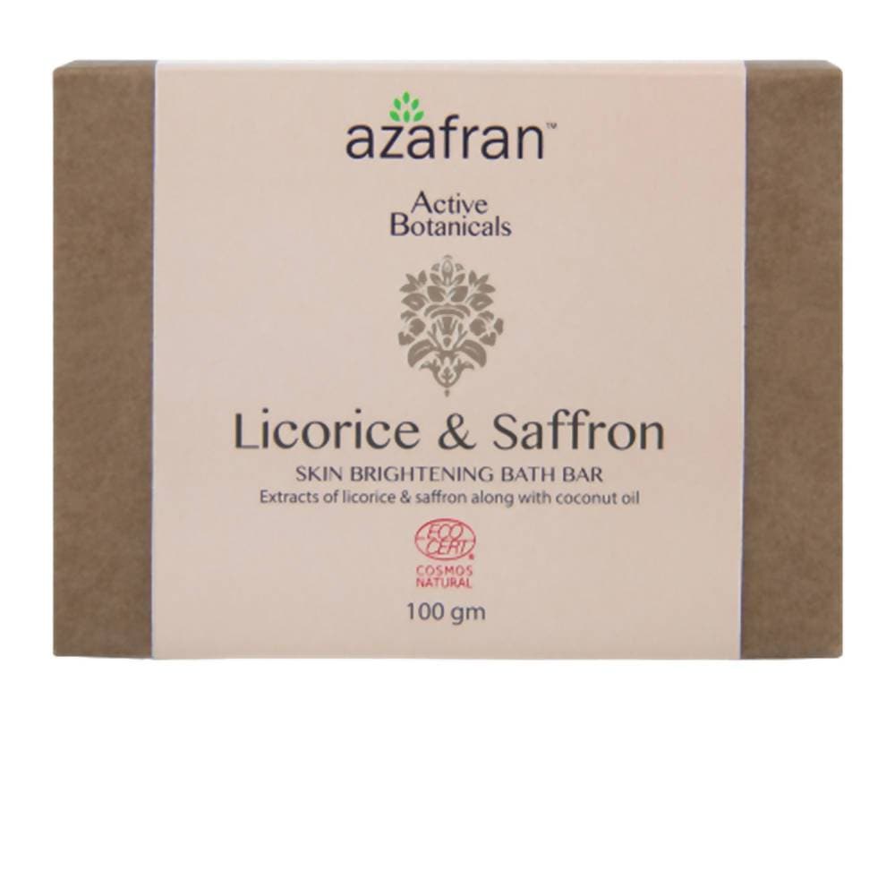 Azafran Active Botanicals Licorice & Saffron Skin Lightening Bath Bar