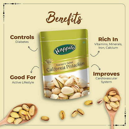 Happilo Premium Dry Fruits Combo (California Almonds, Raisins, Whole Cashews, Roasted Pistachios)