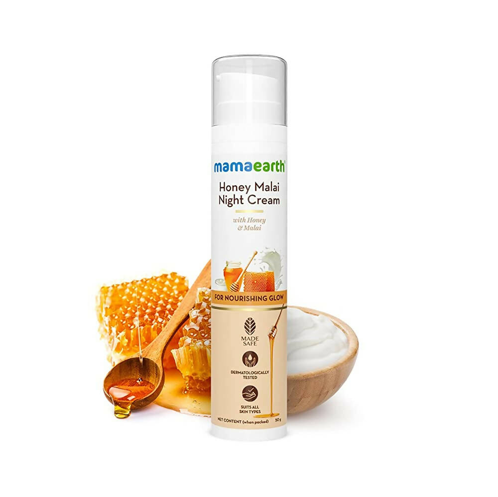 Mamaearth Honey Malai Night Cream for Nourishing Glow