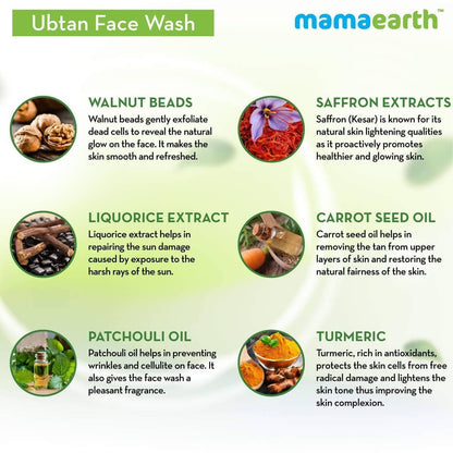 Mamaearth Ubtan Face Wash For Tan Removal