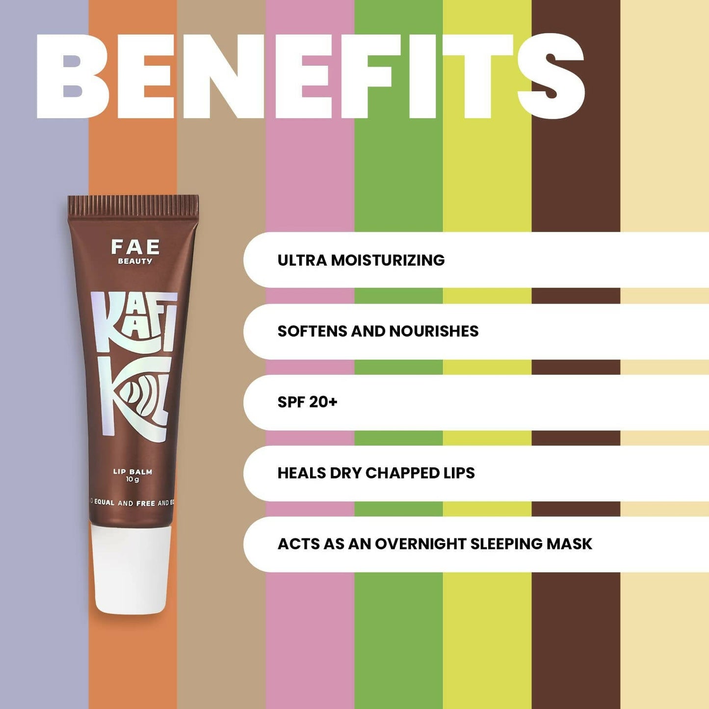 FAE Beauty Kaafi Kool Coffee Lip Balm SPF 20+ - Sheer Coffee Brown