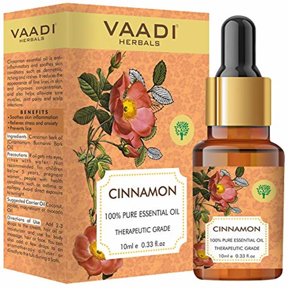 Vaadi Herbals Cinnamon 100% Pure Essential Oil Therapeutic Grade TrueCure