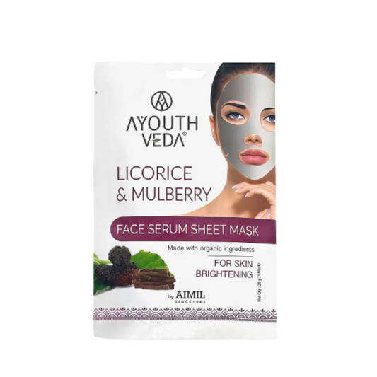 Ayouthveda Licorice & Mulberry Face Serum Sheet Mask TrueCureN