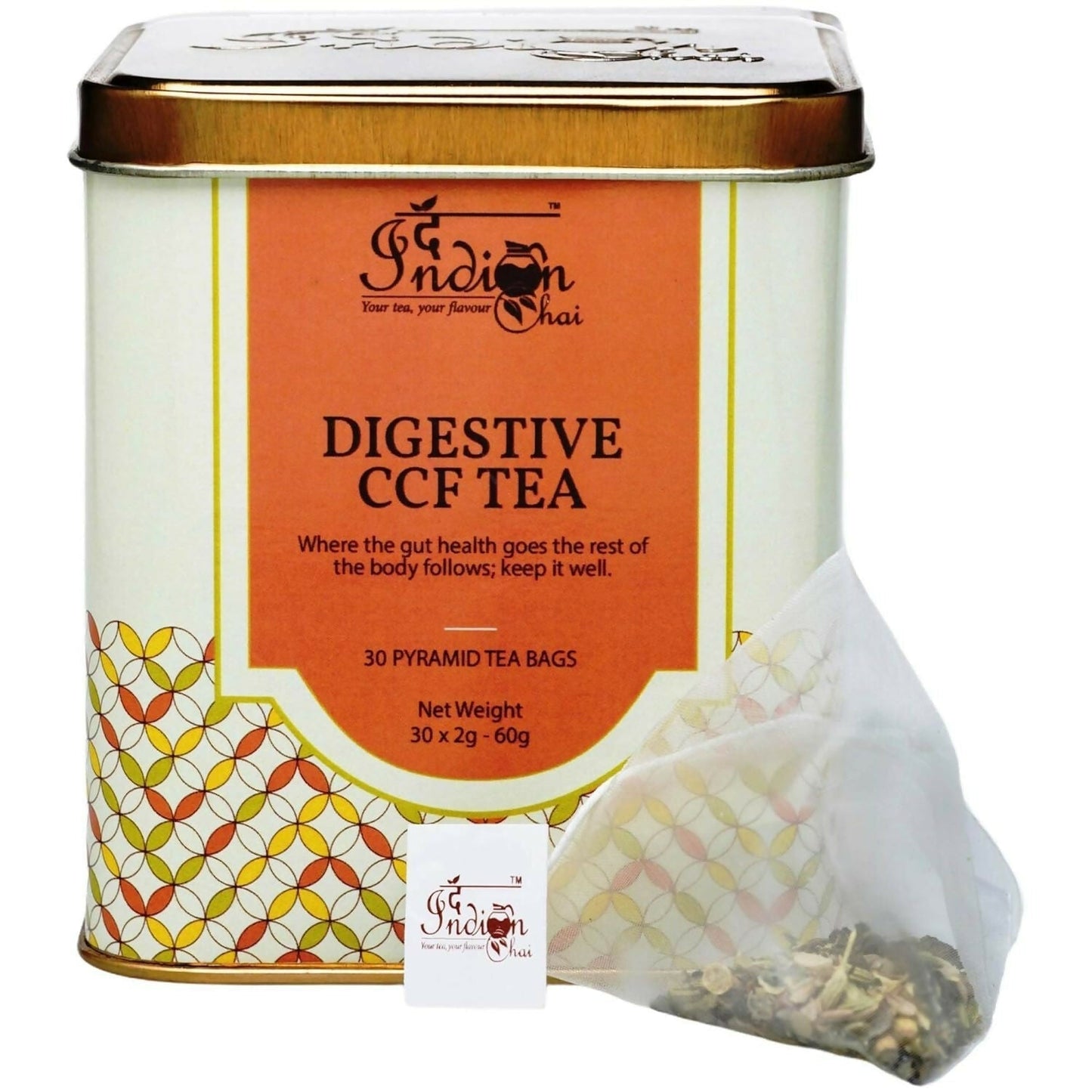 The Indian Chai - Digestive CCF Tea 30 Pyramid Tea Bags - Drmedicart