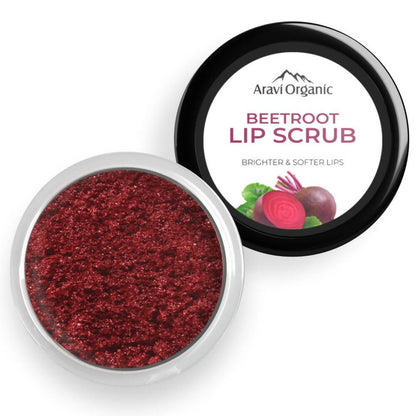 Aravi Organic Beetroot Lip Lightening Scrub Balm 